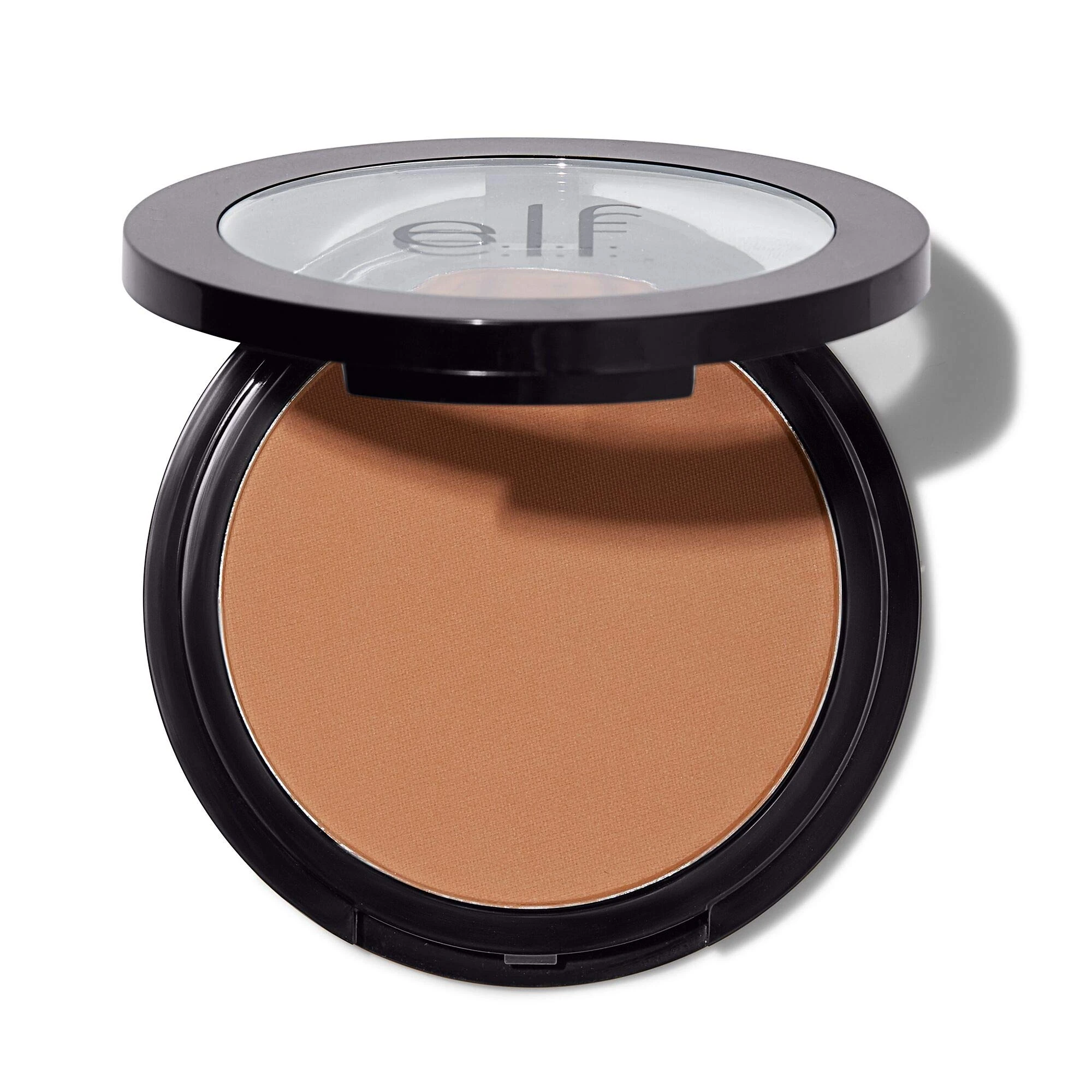 e.l.f. Primer-infused Bronzer, Long-Wear, Matte, Contours Cheeks, All-Day Wear, 0g Perpetually Tan
