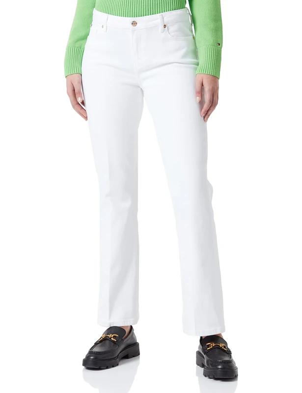 Tommy Hilfiger Women Bootcut RW Clr Jeans Stretch, White (White), 33W / 34L