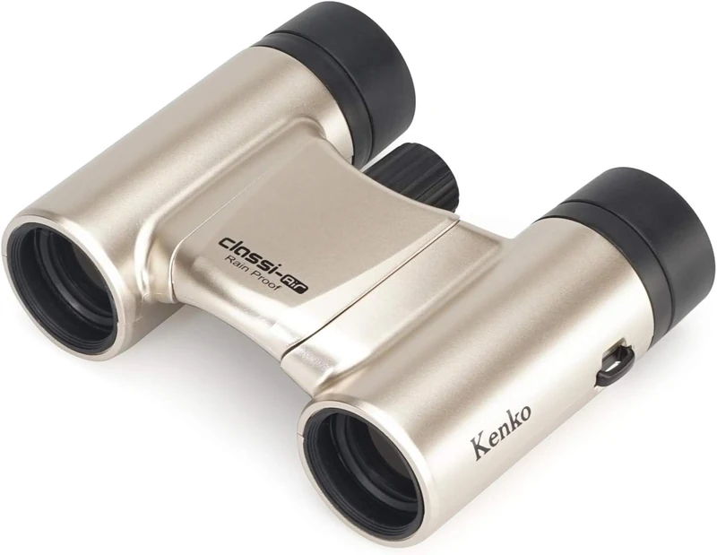 Kenko Binocular Classi-Air 10x21 DH, Roof Prism, Lightweight, Foldable & Compact Design, Multi-Coating, Gold 021422