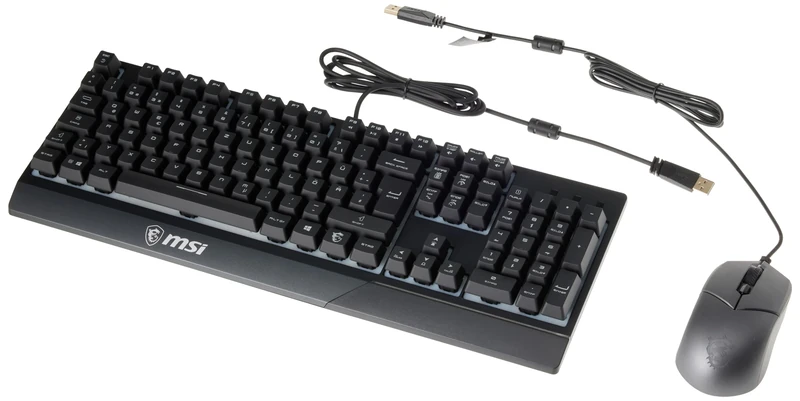 MSI S11-04DE601-CLA clavier Souris incluse Jouer USB QWERTZ Allemand Noir
