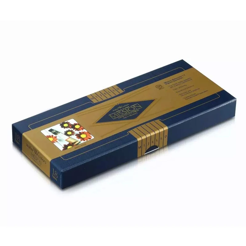 Honsell Mijello Mission Gold Watercolour Paint Set of 18 7ml Tubes with Palette, Advanced Artist Watercolour Paint, Intense Luminosity, No Cobalt or Cadmium Pigments