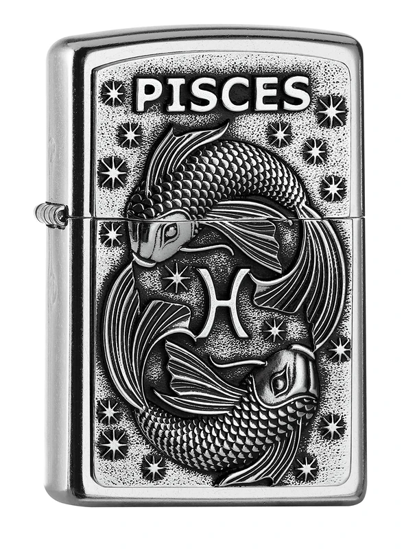 Zippo PL 207 PISCES Tierkr. V19 Lighter Brass Design 5,83,81,2 - Image 1