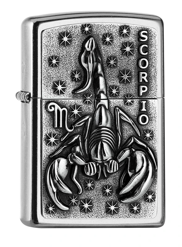 Zippo PL 207 Scorpio Tierkr. V19 Emb Lighter Brass Design 5,83,81,2