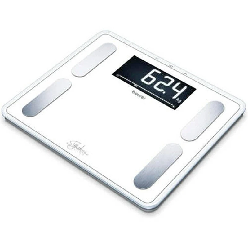 Beurer BF410 Signature Line Body Analysis Scale Bathroom Scale - White | Precise full-body analysis | BMI calculation | XXL standing area | XXL digital display | 200kg weight capacity - Image 1