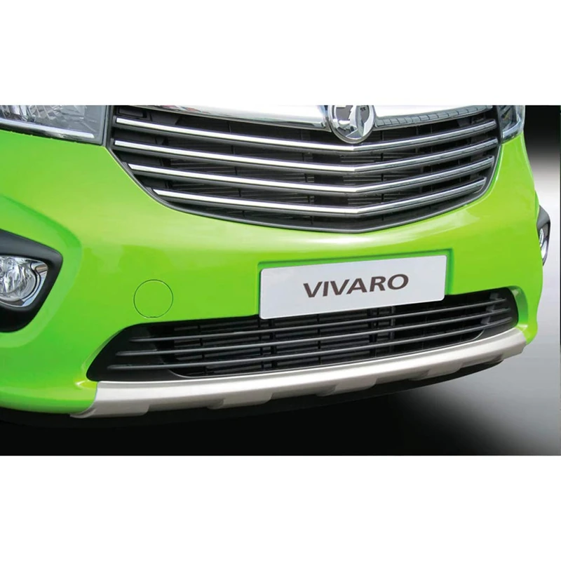 RGM Front spoiler 'Skid-Plate' compatible with Opel Vivaro 2014-2019 Silver (ABS)