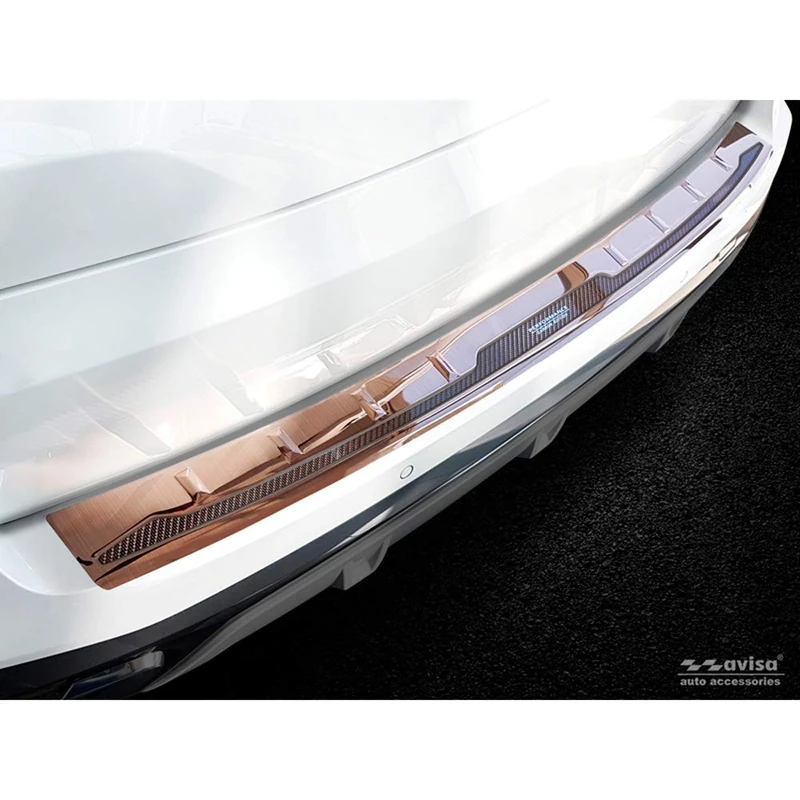 Avisa Stainless Steel Rear bumper protector 'Deluxe' compatible with BMW X5 G05 M-Package 2018- 'Performance' excl. M-Competition Brushed Copper/Copper Carbon