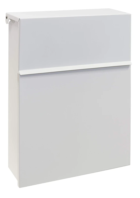 ARREGUI Figure E6701 Exterior Steel Mailbox, Size M (DIN A4 Mail and Magazines), Mailbox with Covered Lock, Medium Wall Mailbox, Rainproof, Easy to Install, White