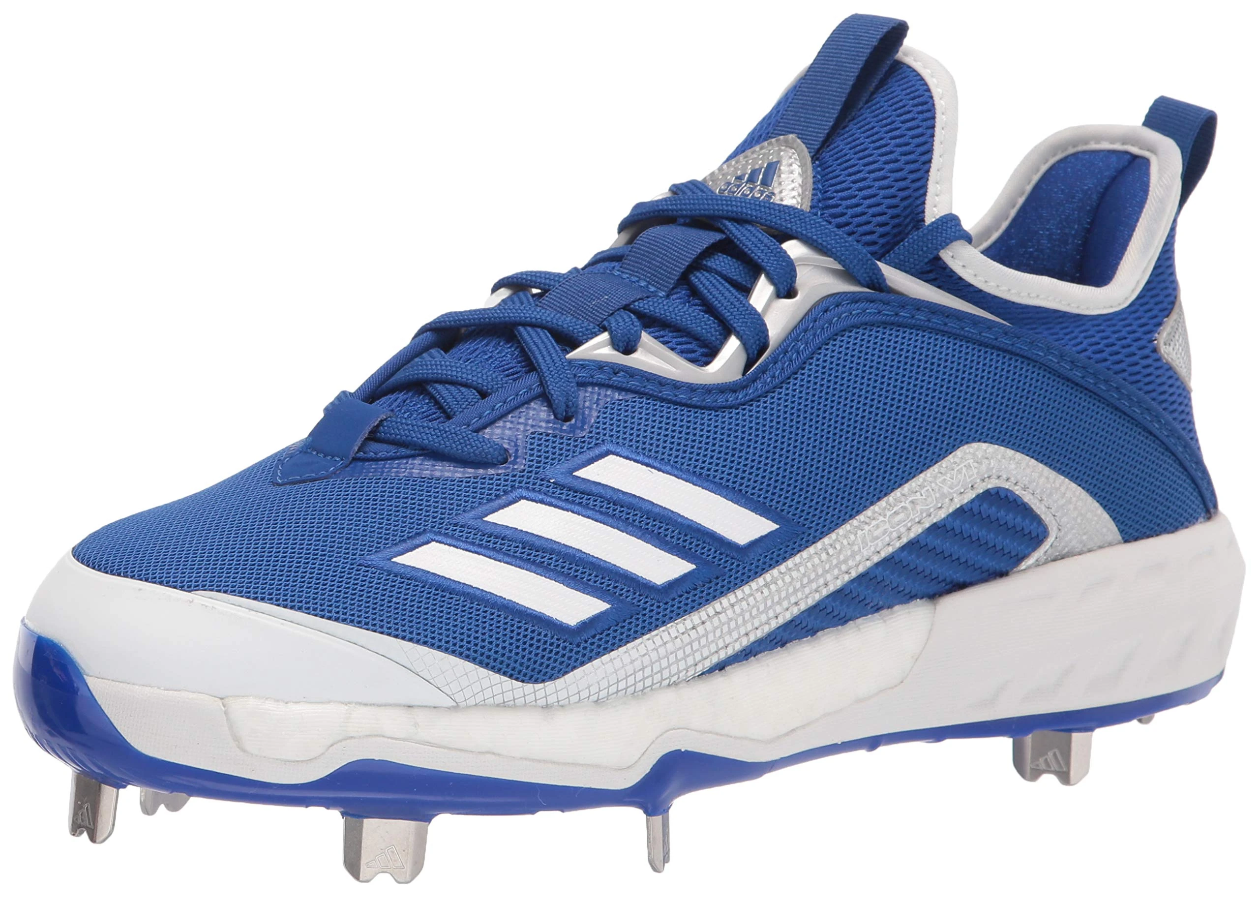 adidas Men's FV9342 Baseball Shoe, Royal Blue/White/Silver, 11
