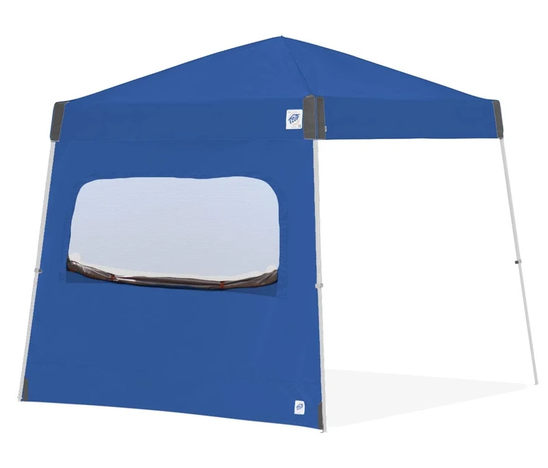 E-Z UP SW3MW12RBAL Single Screened, Fits, Truss Clip Attachment, Royal Blue Recreational 12' Sidewalls with Mesh Window-Angle Leg