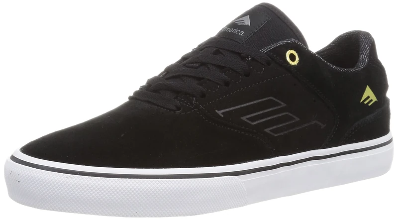Emerica Men's The Low Vulc Skate Shoe, Black/Gold/White, 10.5 UK