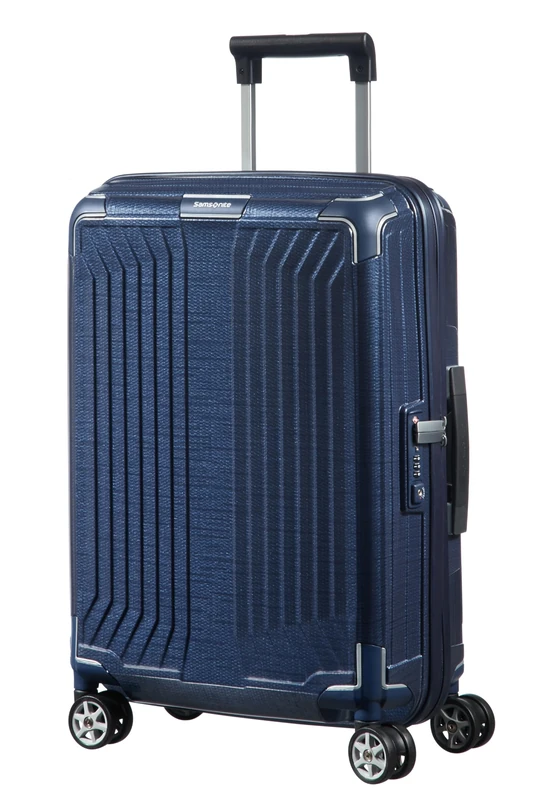 Samsonite Lite-Box - Premium Carry-on Suitcase 55x40x20 cm, Hard-Shell Cabin Trolley, Ryanair/EasyJet-Compatible, Lightweight, 2.20 kg - 38L - Blue (Deep Blue)