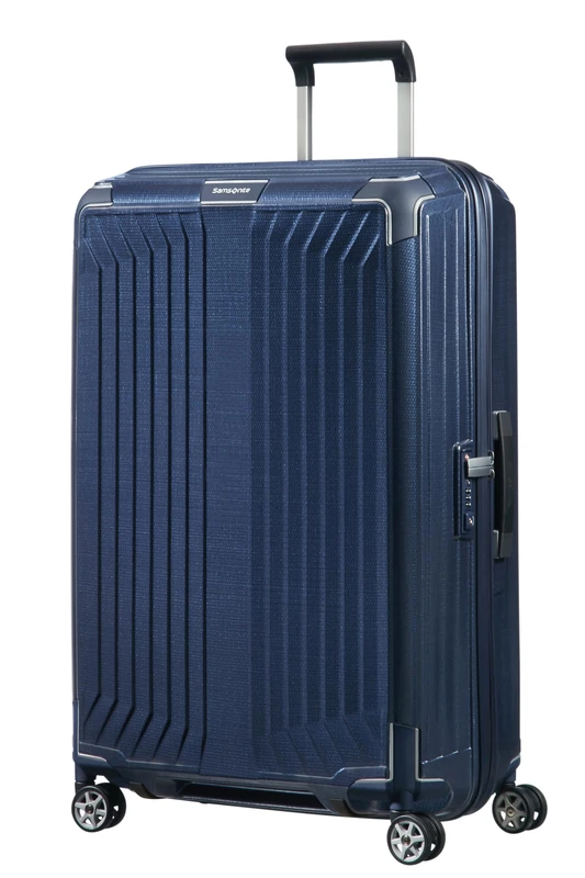 Samsonite Lite-Box - Premium Hard-Shell Suitcase, Large 75 cm, 4-Wheel Suitcase, Lightweight, TSA Lock, 98L - 3.10 kg - Blue (Deep Blue)