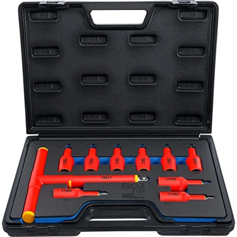 BGS 7131 | VDE Bit Socket Set | 12.5 mm (1/2") Drive | T-Star (for Torx) T20 - T55 | 10 pcs.