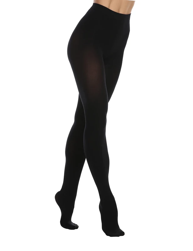 EVERSWE Women's 80 Den Soft Opaque Tights - Black, L-XL