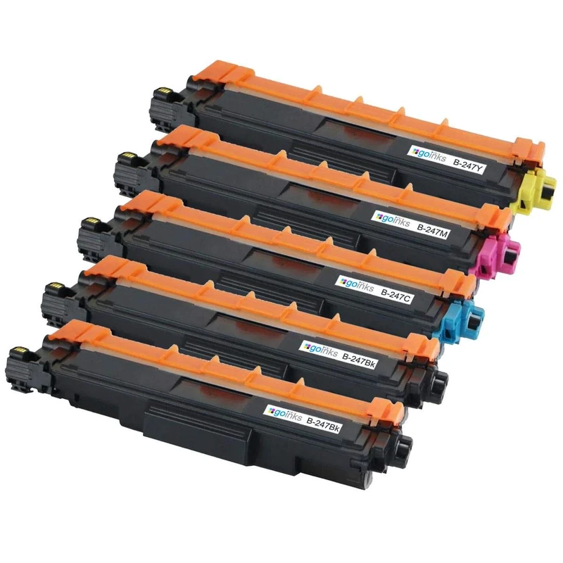 Go Inks Compatible TN247 Toner Cartridge Set + Extra Black - 5 Pack replacement for Brother DCP-L8410CDW HL-L8260CDW HL-L8360CDW MFC-L8690CDW MFC-L8900CDW - Page Yield: 3000 (Bk) & 2300 (C/M/Y)