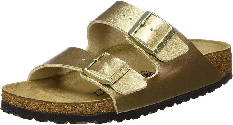 Birkenstock Sandales Arizona Birko-flor® Gold, Women’s Sandal, Gold, 7 UK (40 EU)
