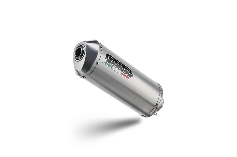 GPR exhaust system compatible for Dominator Nx 650 1998-2001, Satinox, Homologated legal mid-full system exhaust including removable db killer