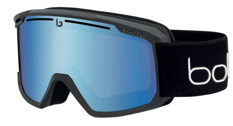 bollé - Maddox, Black Corp Matte, Light Vermillon Blue Cat 1, Medium-Large, Snow Goggles, Unisex, Adult