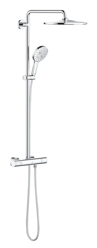 GROHE Rainshower 310 Smartactive Shower System with Thermostat. Chrome Finish, Wall-Mounted. Made In Germany. 26647000