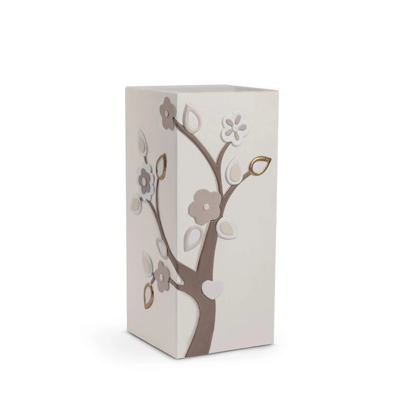 Egan Vase, Ceramic, Ivory, Small