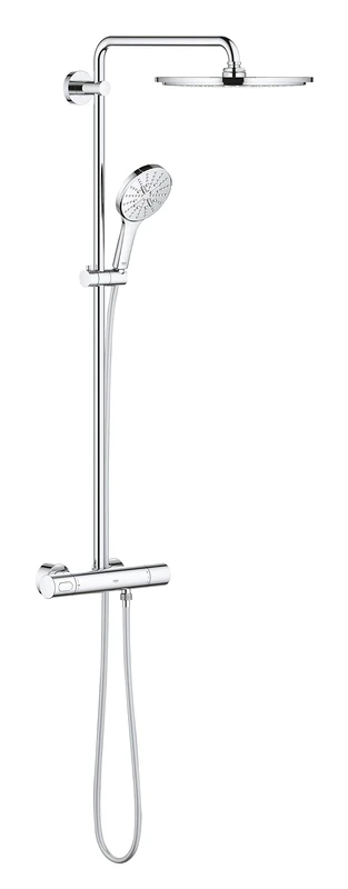 GROHE Rainshower 310 Smartactive Shower System with Thermostat. Chrome Finish, Wall-Mounted. Made in Germany. 27966001