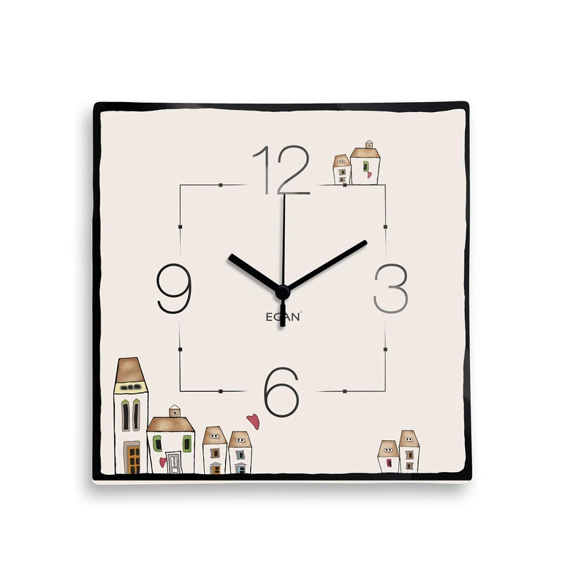 Egan LC09Q/4 Clock, Ceramic Enamel, Ivory, Small