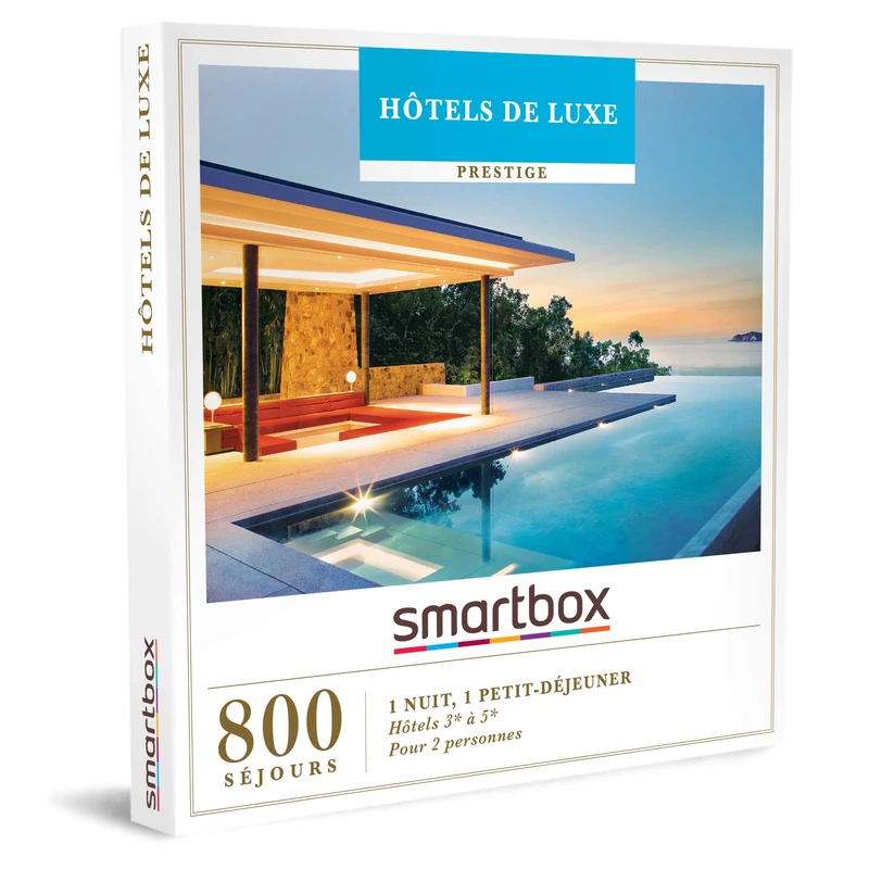 Smartbox - Luxury Hotel Gift Box - Gift idea - One night with breakfast in a prestigious hotel for 2 (French Version)