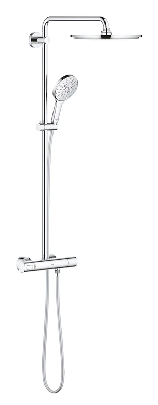 GROHE Rainshower 310 Smartactive Shower System with Thermostat. Chrome Finish, Wall-Mounted, Water-Saving. Made in Germany. 27968001