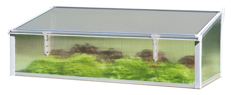 JUWEL 20342 Thermal Cold Frame 130 x 60 cm UV Resistant Hollow Panels for Timber Raised Beds Easy Assembly Transparent