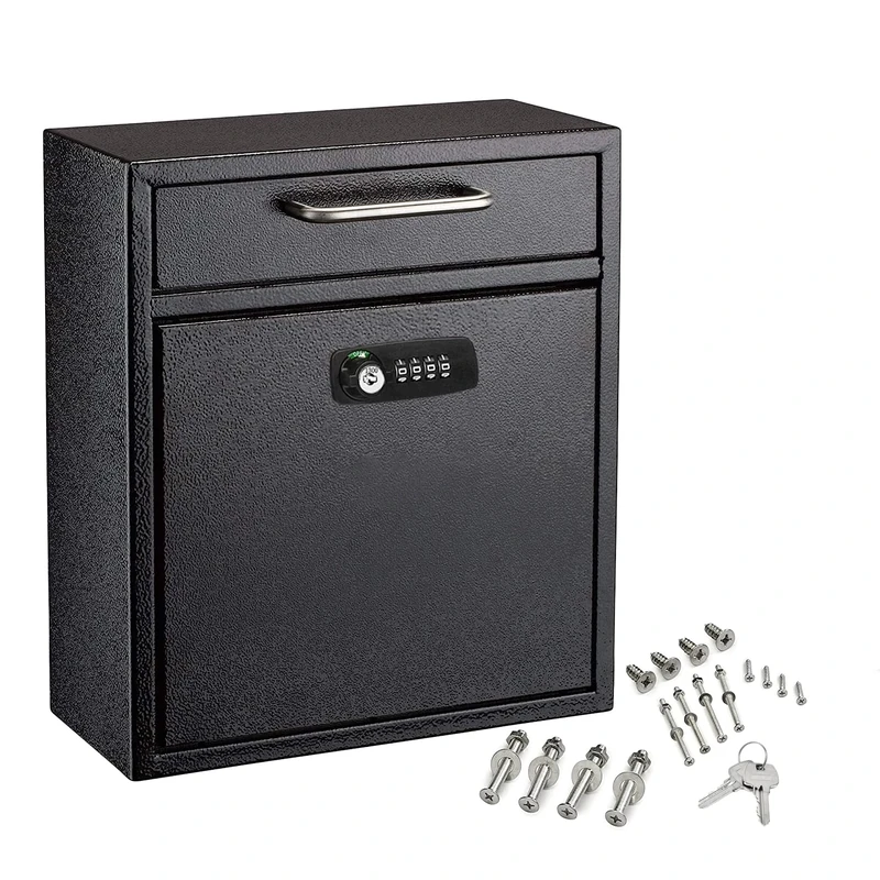 Adir Mailboxes for Outside with Lock- Outdoor Hanging Mailbox, Cash Drop Box, Key Drop Off Box with Lock - Wall Mounted Residential Mailbox with Locks for Checks, Keys, Cash and More