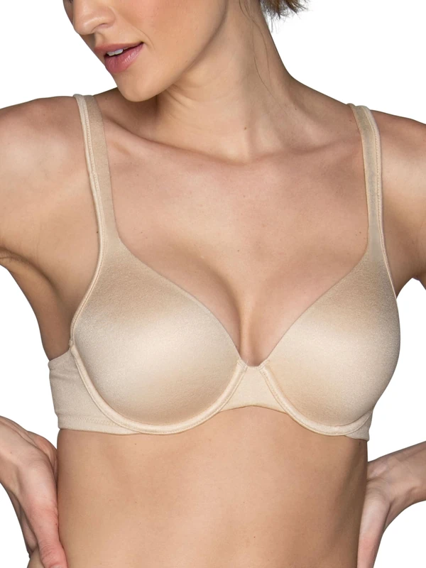 Vanity Fair Body Shine T-Shirt Bra, 40DD, Damask Neutral