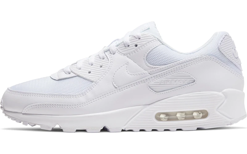 NIKE Mens Air Max 90 Sneaker, White White White Wolf Grey, 9 UK