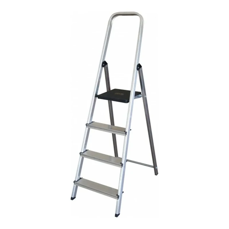 Q-Connect Aluminium Ladder 4 Steps 860x462x1470mm Max Weight 150kg EN-131