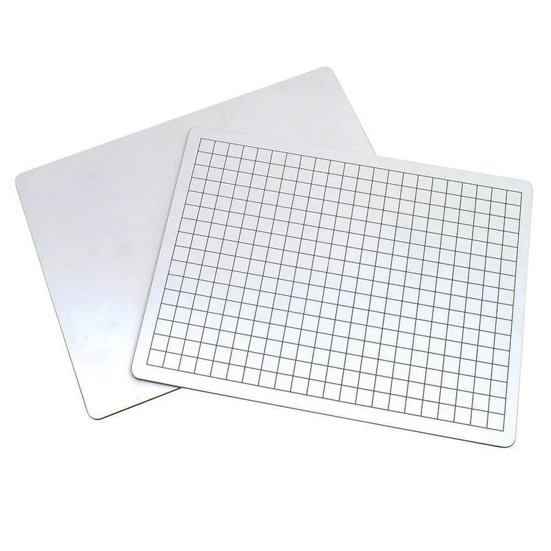 Pacon® 2-Sided Math Whiteboards, 1/2" Grid/Plain, Pack of 10