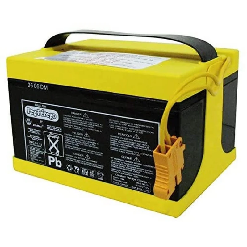 Peg Perego 24V - 8Ah Original Rechargeable Battery, Yellow