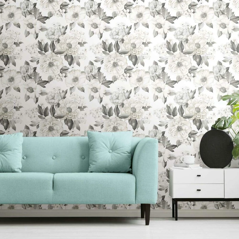 ROOMMATES Watercolor Floral Bouquet Adhesive Wallpaper