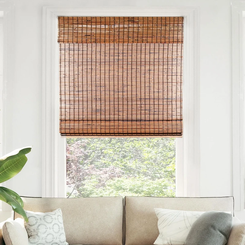 CHICOLOGY Bamboo Blinds, Bamboo Shades, Roman Shades for Windows, Roman Window Shades, Window Shades for Home, Bamboo Shades for Patio, Blinds & Shades, Window Shade, 23"W X 64"H, Beaver