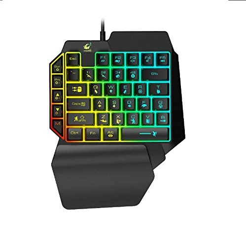 Shot Case Mini USB Gaming Keyboard for Apple iMac LED Pad Pub Light Qwerty (Black)