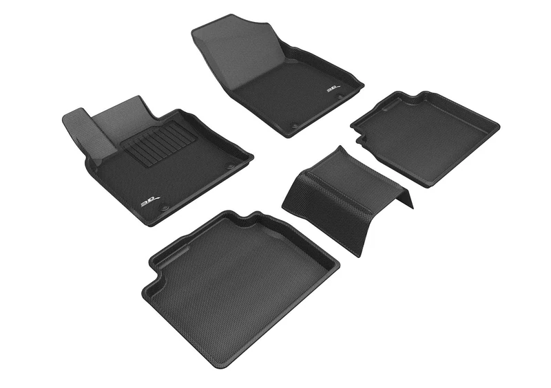 3D MAXpider Custom Fit Kagu Floor Mat (Black) Compatible with Lexus Es Hybrid 2019-2025 - Full Set