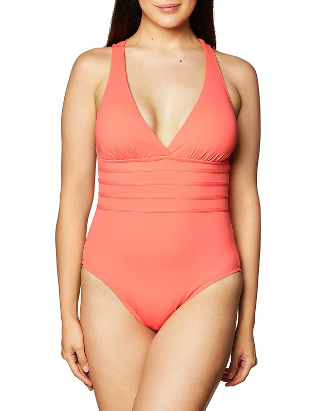 La Blanca Women's Island Goddess Multi Strap Cross Back One Piece Swimsuit, Bird of Paradise, 12