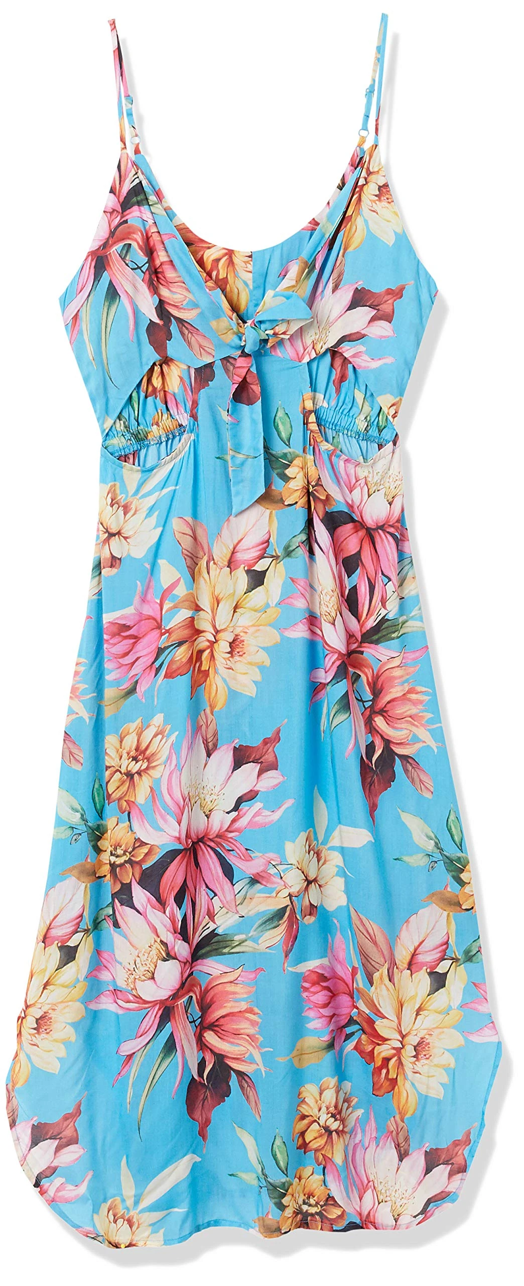 La Blanca Women's Cut Out Tie Front Dress Swimsuit Cover Up Swimwear, Poolside//Garden Social, X-Small