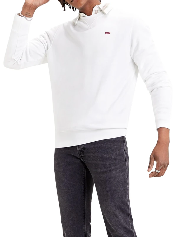 Levi's Men's Crew Sweatshirt White M