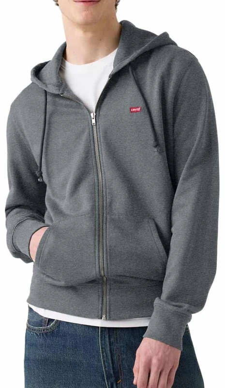 Levi's Men's Zip Up Sweatshirt, Charcoal Heather XX, M
