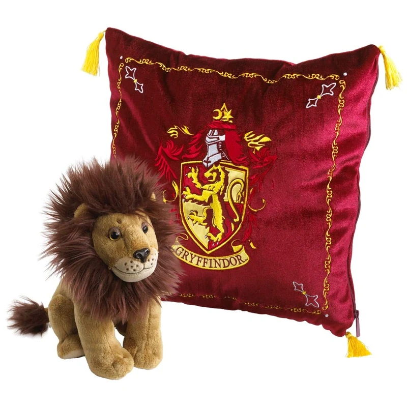 The Noble Collection Gryffindor House Mascot Plush & Cushion Officially Licensed 13in (34cm) Harry Potter Toy Dolls Gryffindor Lion Mascot Plush - For Kids & Adults