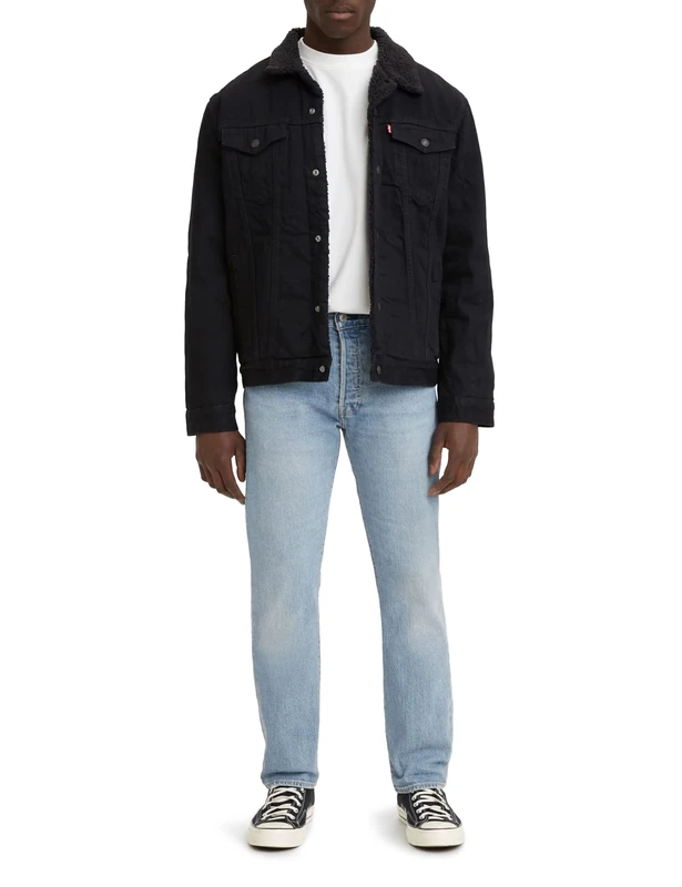 Levi's Men's 501 Original Fit Jeans, Yellow (Basil Sand), 34W / 32L - Image 1