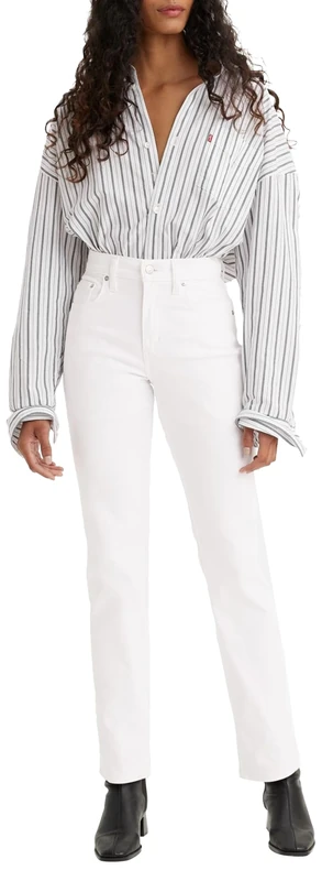 Levi's Women's Jeans, Straight, Western White, 31W / 30L