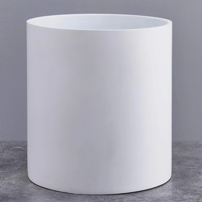 FaithLand Large 8" 10" 12" 12" Matte White Flower Pot with Drainage Plug