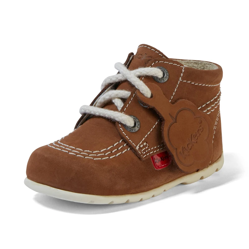 Kickers Kick Hi Classic Ankle Boots with Zip | Extra Comfortable | Added Durability | Premium Quality, Tan, 2.5 UK Child