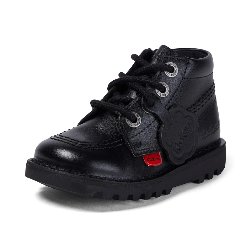 Kickers Kick Hi Zip Junior Black Boots-UK 12.5 Kids/EU 31