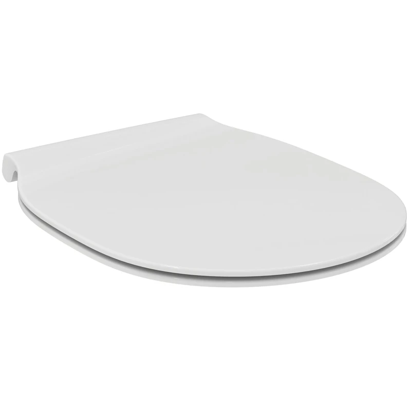 Ideal Standard Connect Air Toilet seat and Cover, Rounded Shape, seat with Soft-Close Mechanism and Quick-Release Function for Easy Cleaning, Scratch-Resistant duroplast – White (365x445x50 mm)
